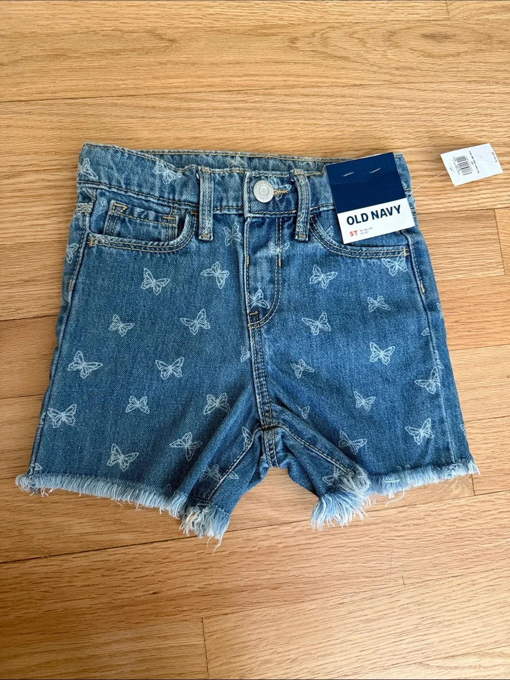 NWT Old Navy bundle Denim Bow Shorts with Minnie Tee & Peach Graphic Tank